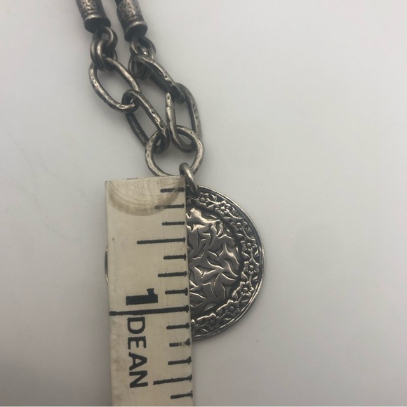 SILPADA Sterling N1711 Floral Medallion Pendant & Clasp Leather Cord Necklace - Picture 8 of 8